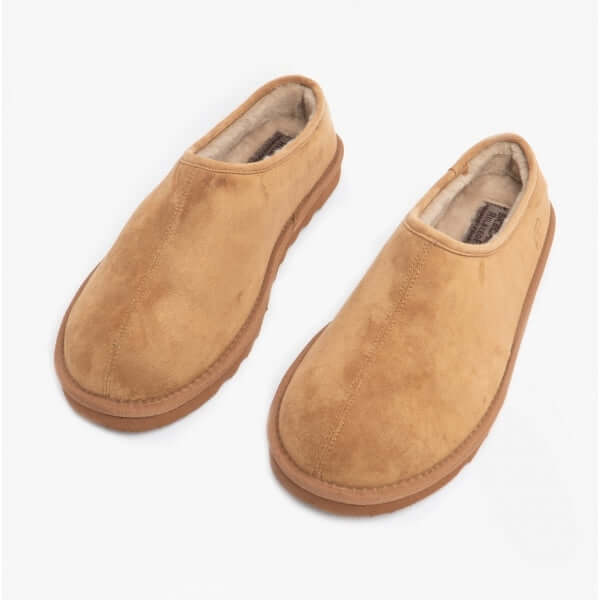 Skechers RENTEN LEMATO Mens Mule Slippers Tan - Shuperb