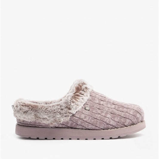 Skechers KEEPSAKES ICE ANGEL Ladies Mule Slippers Mauve - Shuperb