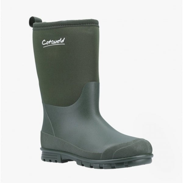 Cotswold Cotswold HILLY NEOPRENE Kids Unisex Wellington Boots Green - Shuperb