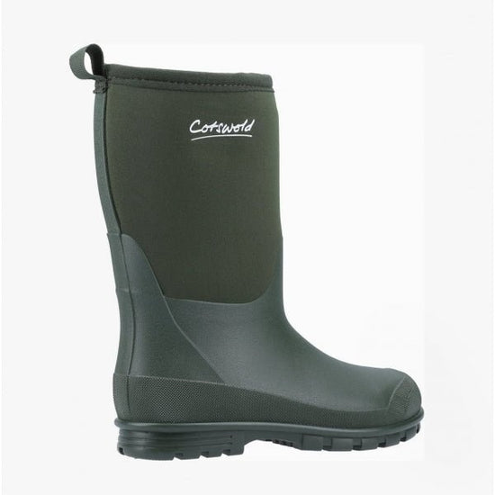 Cotswold Cotswold HILLY NEOPRENE Kids Unisex Wellington Boots Green - Shuperb