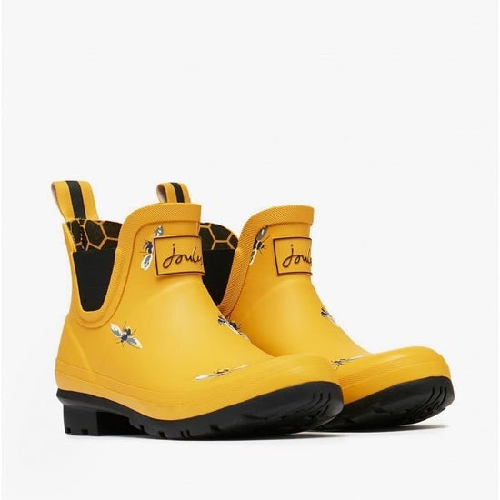 Joules WELLIBOB Ladies Rubber Wellies Yellow Bees - Shuperb