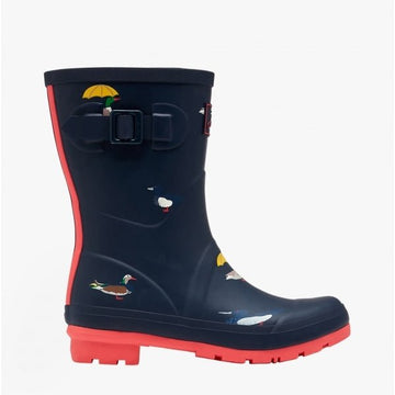 Joules MOLLY WELLY Ladies Rubber Wellies Navy Ducks - Shuperb