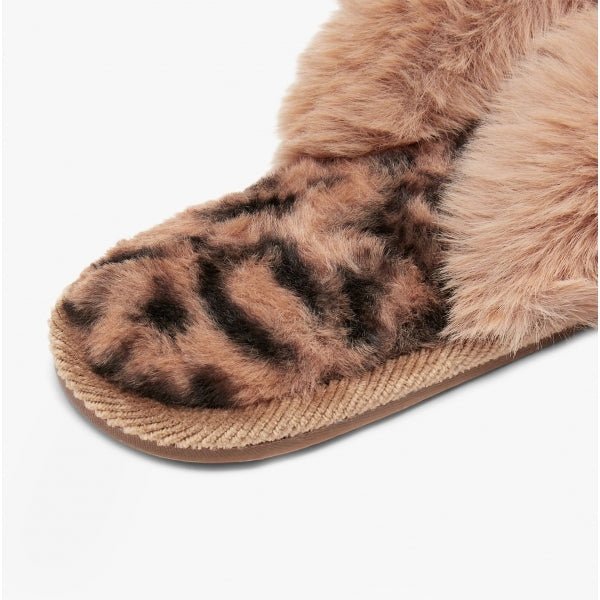 Joules MABELLE Ladies Slider Slippers Leopard - Shuperb