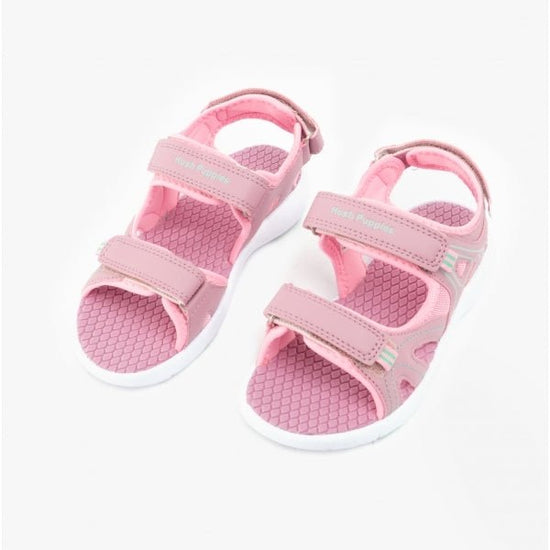 Hush Puppies LILLY Girls Touch Fasten Sandals Pink - Shuperb