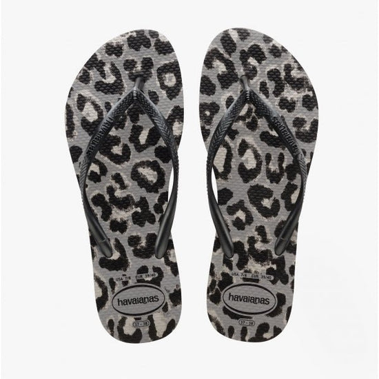 Havaianas HAV SLIM ANIMALS Ladies Flip Flops Steel Grey - Shuperb