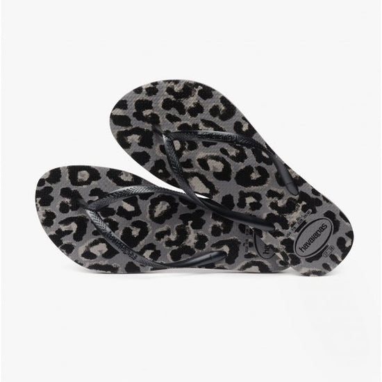 Havaianas HAV SLIM ANIMALS Ladies Flip Flops Steel Grey - Shuperb