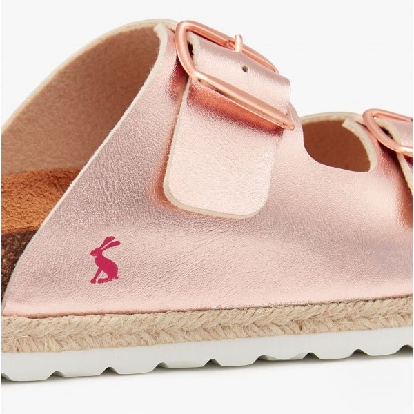 Joules REINA Ladies Slider Sandals Rose Gold - Shuperb