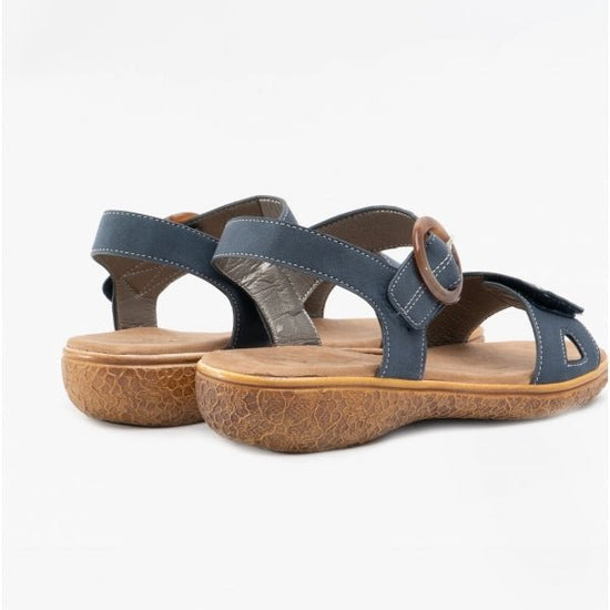 Dr Keller JOAN Ladies Strappy Sandals Navy - Shuperb