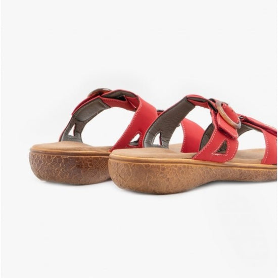 Dr Keller JACKIE Ladies Slip - On Sandals Red - Shuperb