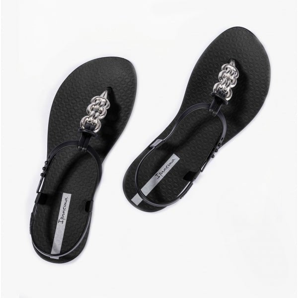 Ipanema CHARM Ladies Toe Post Sandals Black - Shuperb