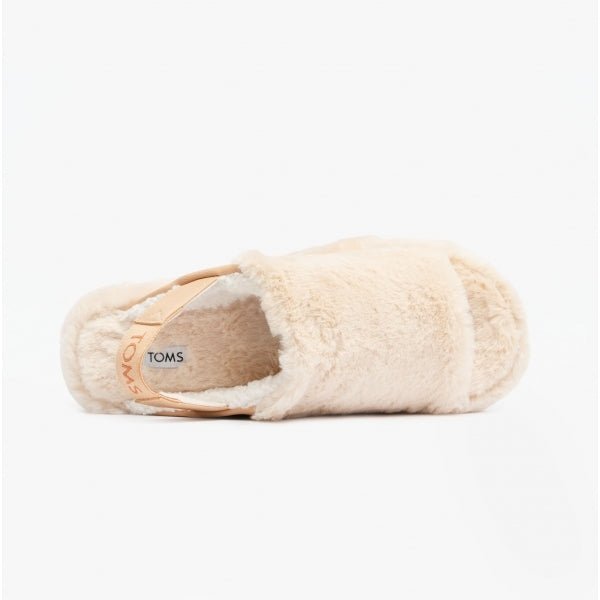 TOMS SOFIA Ladies Faux Fur Slippers Natural - Shuperb