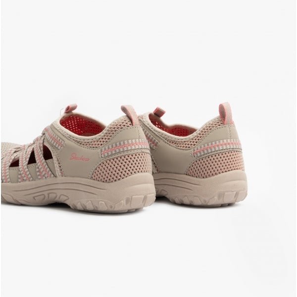 Skechers REGGAE FEST 2.0 - HAPPY GETAWAY Ladies Slip - On Trainers Taupe - Shuperb