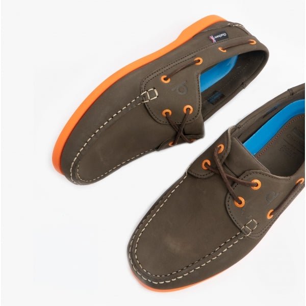 Chatham COMPASS II G2 Mens Leather Boat Shoes Brown/Orange - Shuperb