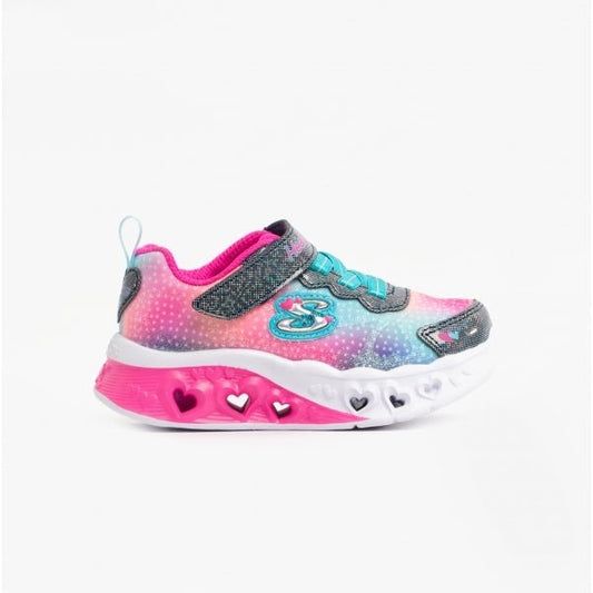 Skechers FLUTTER HEART LIGHTS - SIMPLY LOVE Kids Trainers Navy/Multi - Shuperb