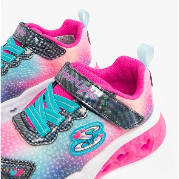 Skechers FLUTTER HEART LIGHTS - SIMPLY LOVE Kids Trainers Navy/Multi - Shuperb