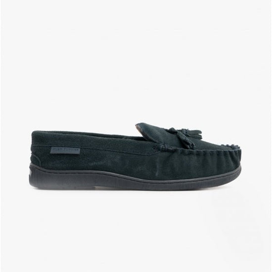 Hush Puppies LINUS Mens Suede Moccasins Navy - Shuperb