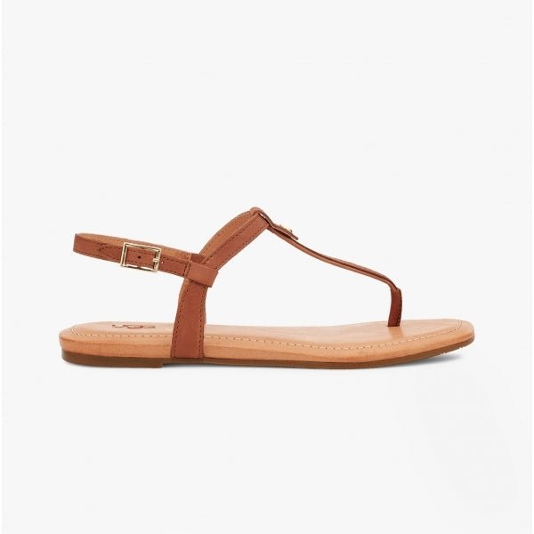 UGG MADEENA Ladies Leather Sandals Tan - Shuperb