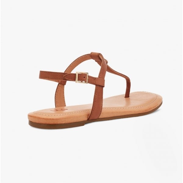 UGG MADEENA Ladies Leather Sandals Tan - Shuperb