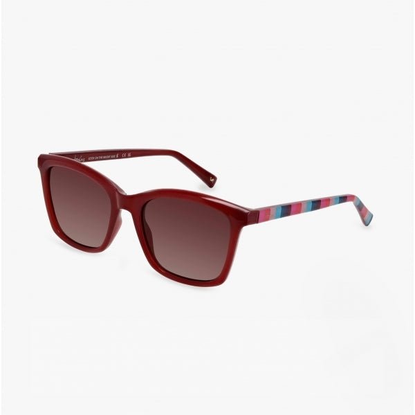 Joules WINDERMERE Ladies Sunglasses Wine/Stripe - Shuperb