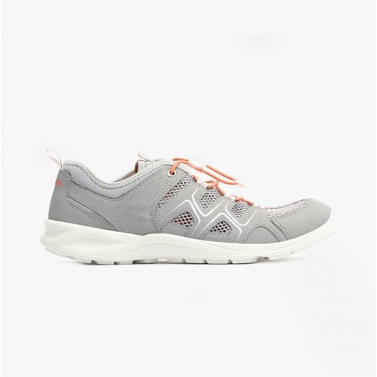 ECCO TERRACRUISE LT Ladies Mesh Trainers Silver Grey - Shuperb