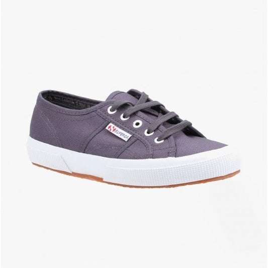 Superga 2750 COTU CLASSIC Ladies Canvas Trainers Dark Grey Iron - Shuperb