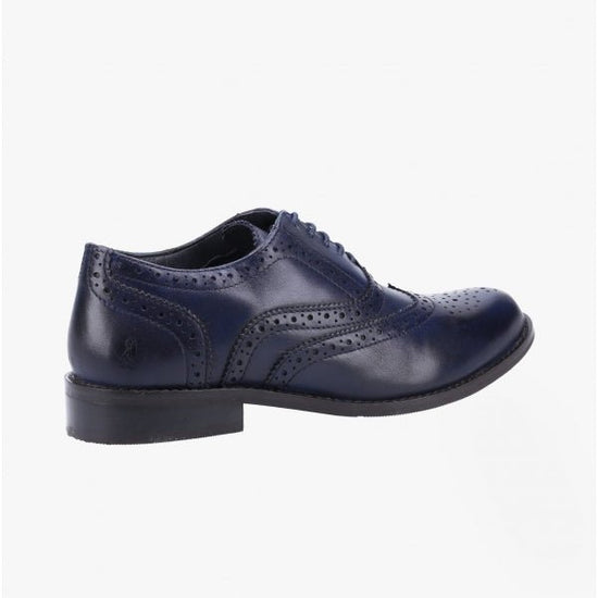 Hush Puppies NATALIE Ladies Leather Brogue Shoes Navy - Shuperb