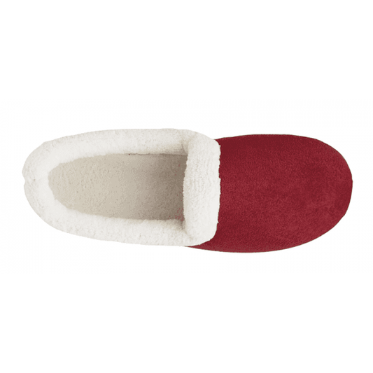 Sleepers SANDIE Ladies Collared Full Slippers Wine - Shuperb