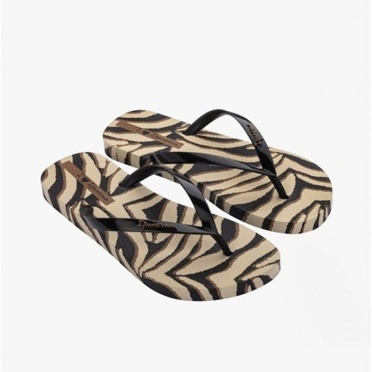 Ipanema ANIMAL CAMO PRINT Ladies Flip Flops Black - Shuperb