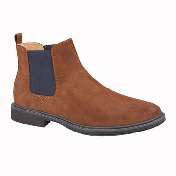 Goor Twin Gusset Faux Nubuck Tan Chelsea Boots - Shuperb