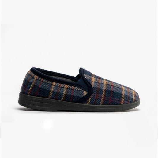 Jo & Joe TED Mens Full Slippers Navy - Shuperb