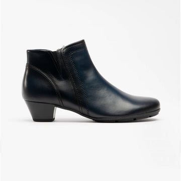 Gabor HERITAGE Ladies Leather Ankle Boots Navy - Shuperb