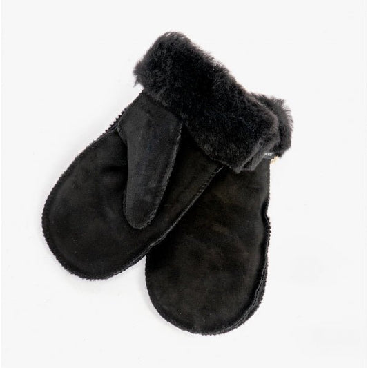 Shepherd FURUVIK Ladies Sheepskin Mittens Black - Shuperb