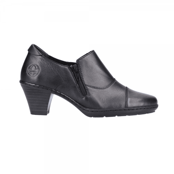 Rieker 57173 - 02 Ladies Leather Shoes Black - Shuperb