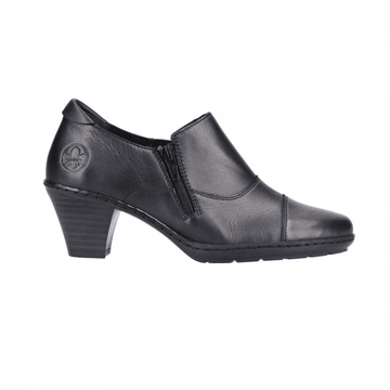 Rieker 57173 - 02 Ladies Leather Shoes Black - Shuperb