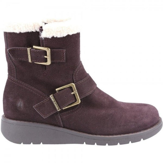 Hush Puppies LEXIE Ladies Suede Boots Brown - Shuperb