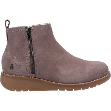 Hush Puppies LIBBY Ladies Suede Boots Taupe - Shuperb