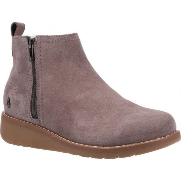 Hush Puppies LIBBY Ladies Suede Boots Taupe - Shuperb