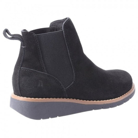 Hush Puppies LAYLA Ladies Suede Boots Black - Shuperb