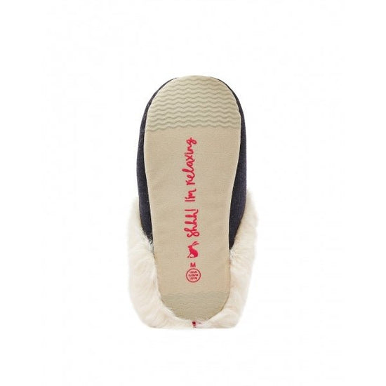 Joules SLIPPET LUXE Ladies Textile Slippers Reindeer - Shuperb