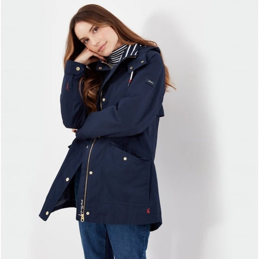 Joules COAST Ladies Raincoat French Navy - Shuperb