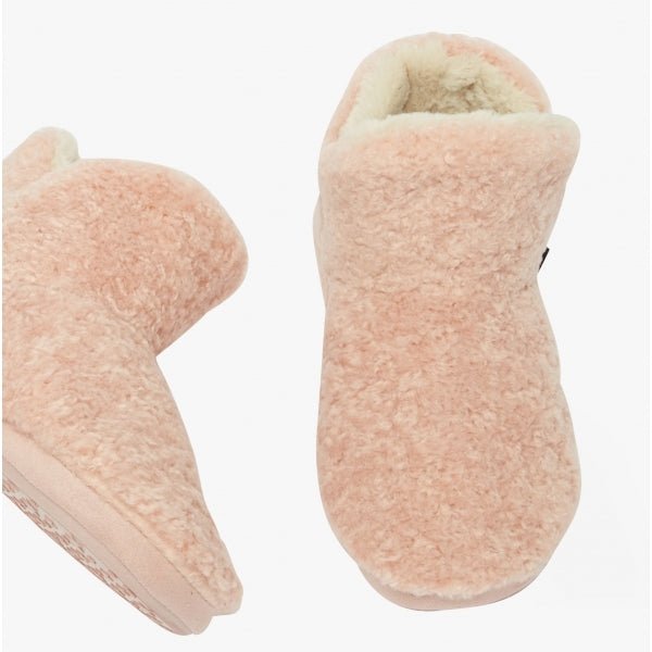 Joules CABIN LUXE Ladies Textile Slippers Soft Pink - Shuperb