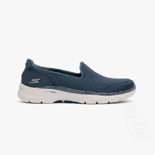 Skechers GO WALK 6 - SEA COAST Ladies Slip - On Trainers Navy/Grey/Pink - Shuperb