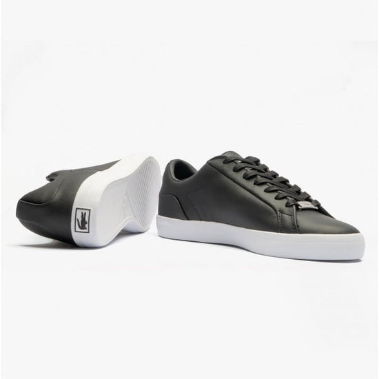 Lacoste LEROND 0722 1 Ladies Leather Trainers Black/White - Shuperb