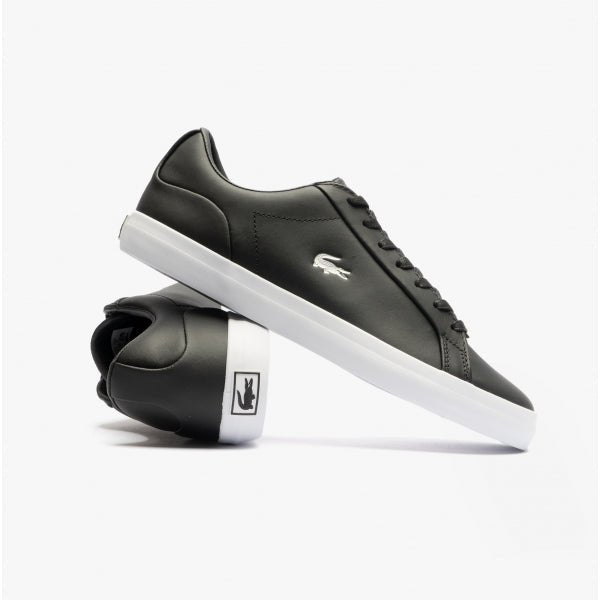 Lacoste LEROND 0722 1 Ladies Leather Trainers Black/White - Shuperb