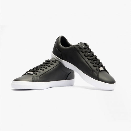 Lacoste LEROND 0722 1 Ladies Leather Trainers Black/White - Shuperb