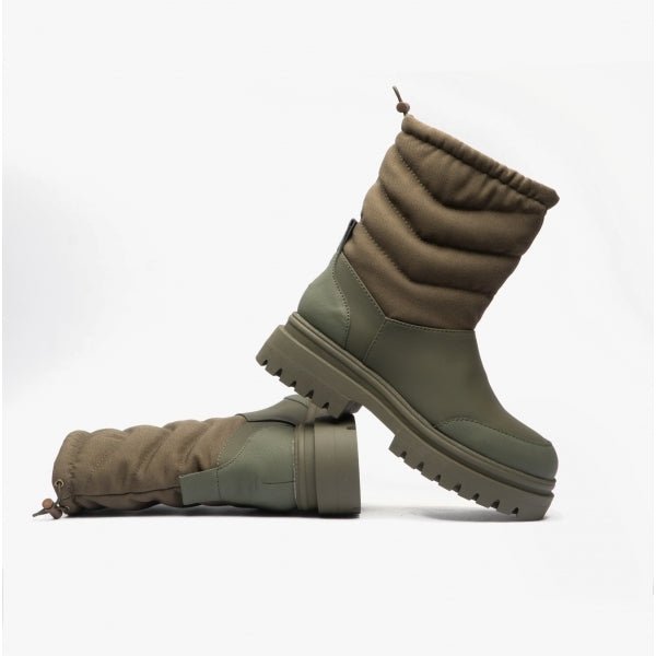 Rocket Dog DITA Ladies Winter Boots Olive - Shuperb