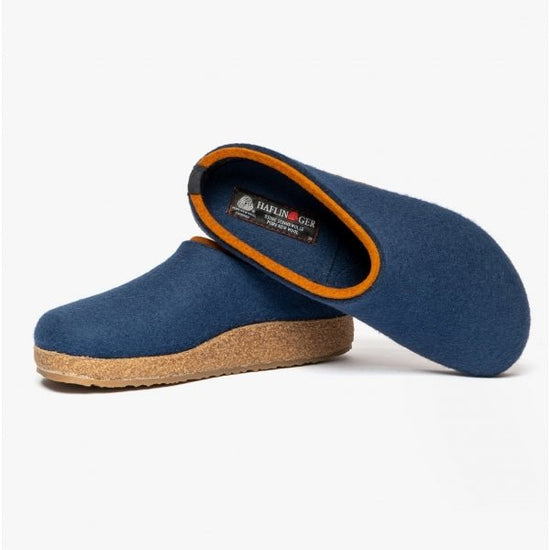 Haflinger KRIS Ladies Wool Slippers Blueberry - Shuperb