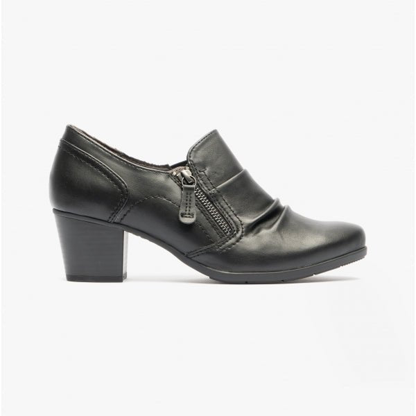 Jana 24461 - 29 - 001 Ladies Leather Shoes Black - Shuperb