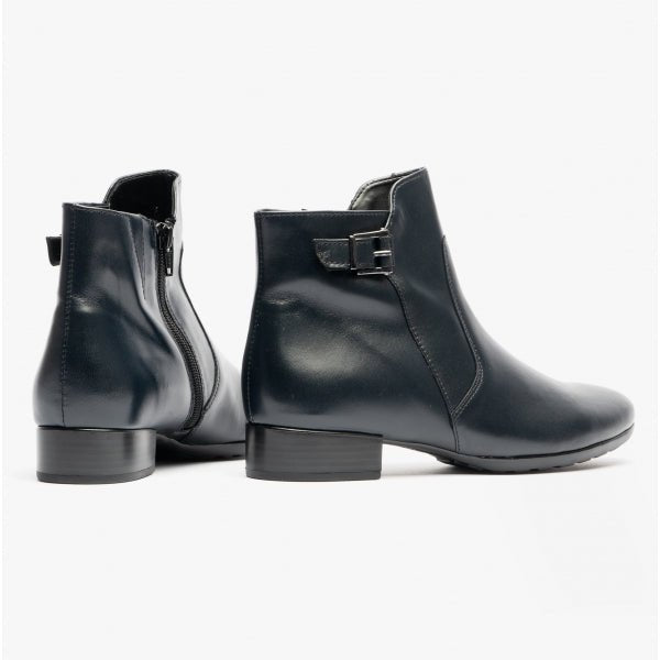 Gabor BOLAN Ladies Leather Boots Navy - Shuperb