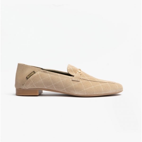 Barbour ESME Ladies Loafers Beige Suede - Shuperb